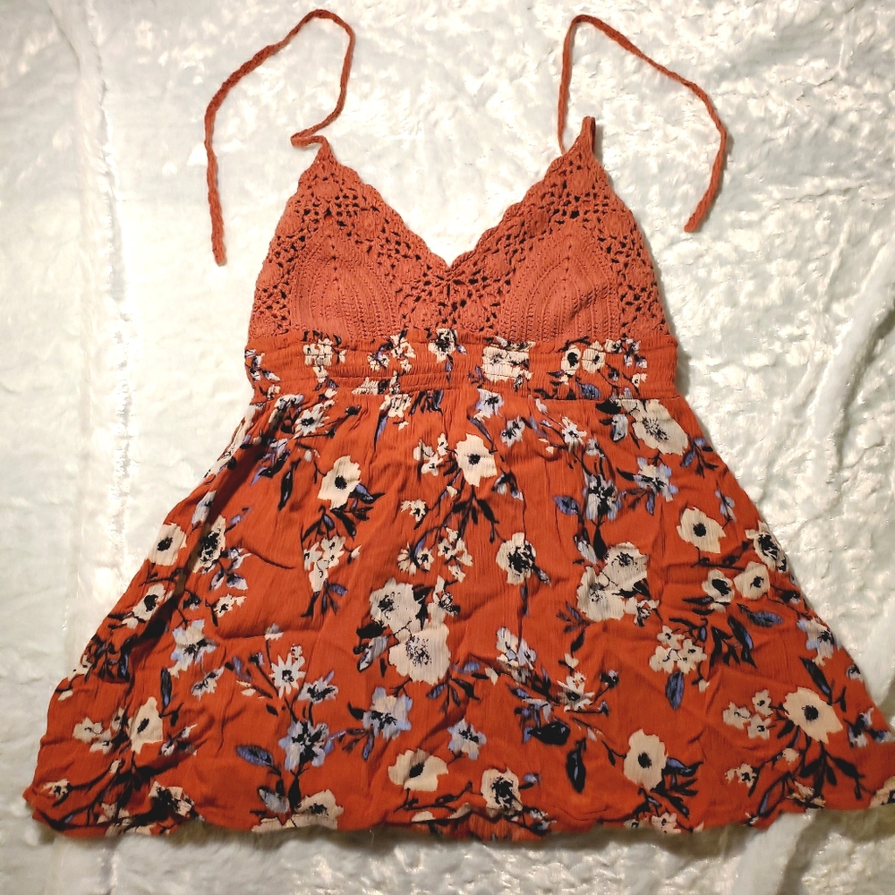 Floral Halter Top - Size Medium